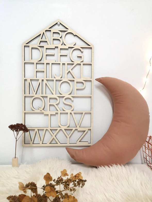 WOOD ALPHABET WALL HANGING