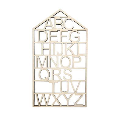 WOOD ALPHABET WALL HANGING