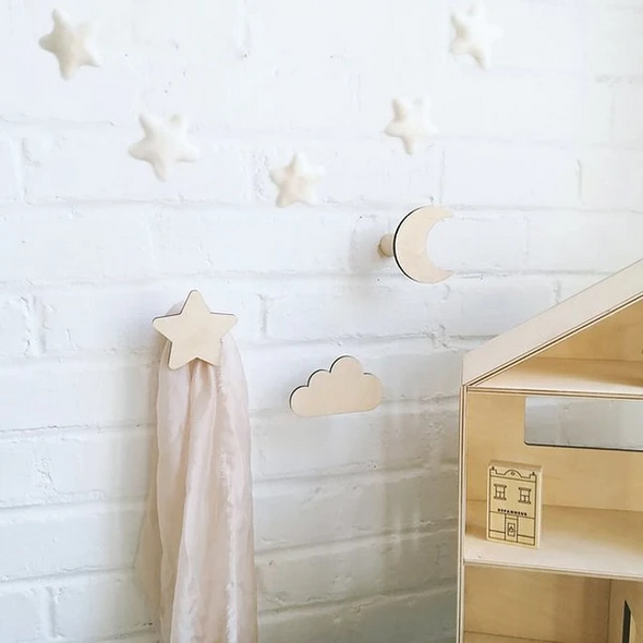 STAR WOOD WALL HOOK